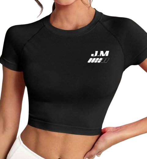 J.M ACTIVECORE. Crop Sleeve Top